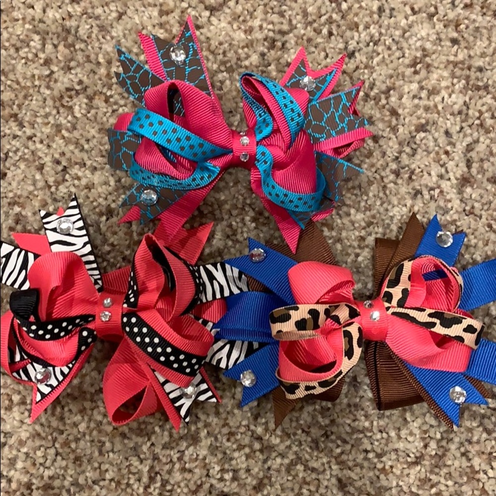 Mixed print, Custom Hair Bows